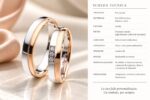 Fedi bicolore oro bianco e rosa con tre diamanti