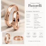 Fedi in oro rosa con lavorazione geometrica