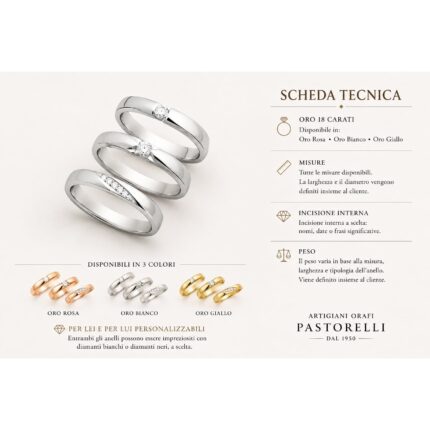 Fedi personalizzabili con diamanti per lei e per lui