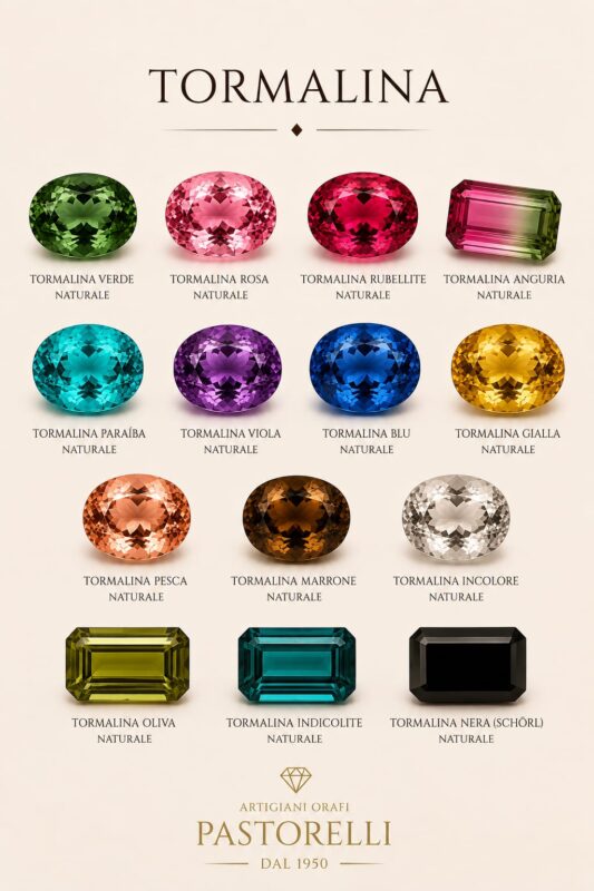 Varietà di colore della tormalina
